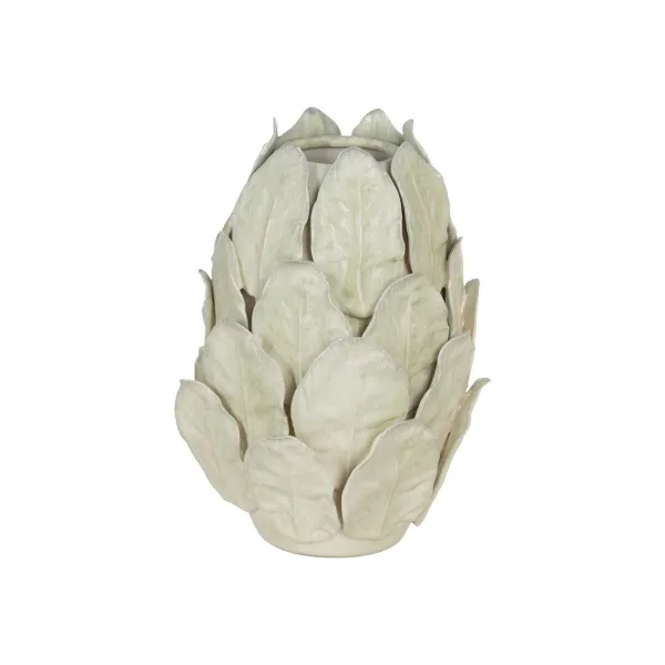 Vase Green Ceramic Sheets 17,5 x 17,5 x 25,5 cm