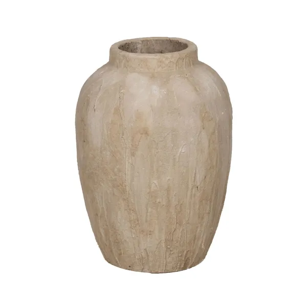 Vase Beige Ceramic 42,5 x 42,5 x 58 cm