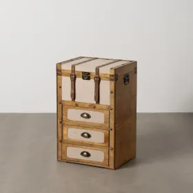 Сундук Коричневый Бежевый полиэстер Древесина тополя 46 x 36 x 71 cm