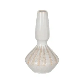 Maljakko Valkoinen Beige Keraminen 21,8 x 21,8 x 40 cm