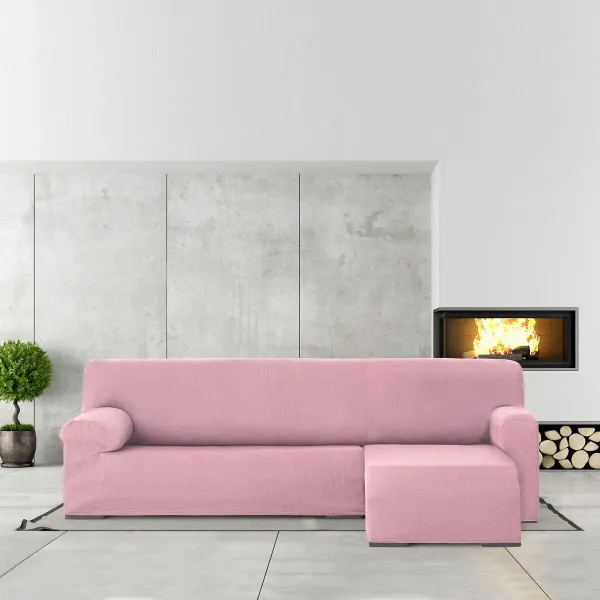 Left long arm chaise longue cover Eysa ULISES Pink Light Pink 110 x 110 x 310 cm