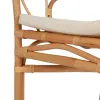 Dining Chair White Natural Rattan 58 x 59 x 78 cm