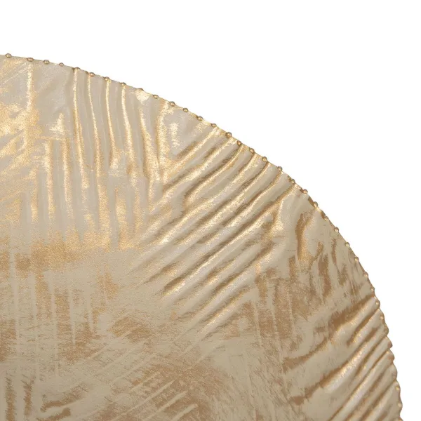 Centerpiece Beige Golden Iron 37 x 37 x 8 cm