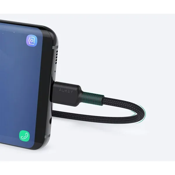 USB uz Lightning Kabelis Aukey CB-CD30 Melns 90 cm