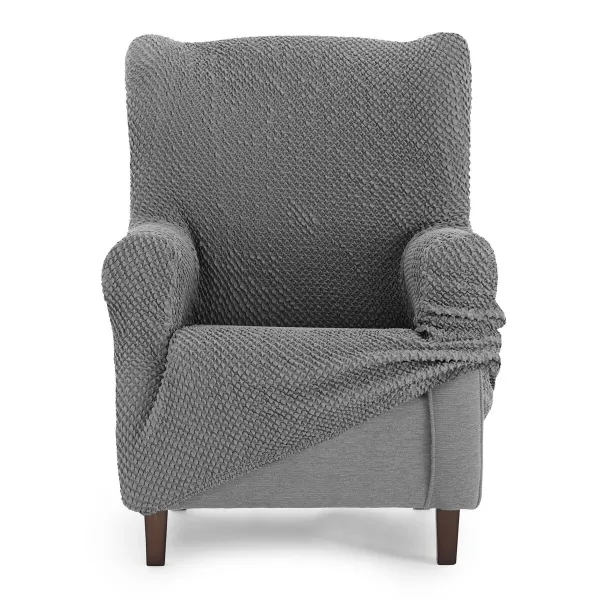 Wingback chair cover Eysa THOR Dark grey 80 x 110 x 90 cm