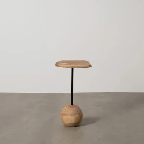 Side table Black Natural 35 x 35 x 60 cm