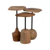 Side table Black Natural 35 x 35 x 60 cm