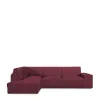 Left long arm chaise longue cover Eysa ROC Tile Dark Red 110 x 120 x 500 cm