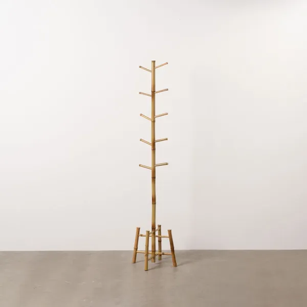 Mēteļu plaukts Dabisks Bambuss 36 x 36 x 162 cm