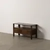 Вспомогательная мебель KURT Коричневый Древесина манго 97 x 40 x 55 cm