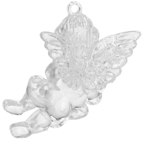 Christmas tree decoration angel pendant 6cm acrylic, 4 pcs