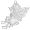 Christmas tree decoration angel pendant 6cm acrylic, 4 pcs