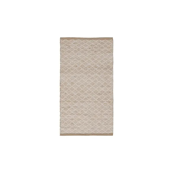 Carpet White Natural 80 x 1 x 150 cm