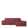 Right long arm chaise longue cover Eysa ROC Tile Dark Red 180 x 120 x 360 cm