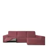 Right long arm chaise longue cover Eysa ROC Tile Dark Red 180 x 120 x 360 cm