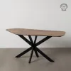 Обеденный стол Чёрный Натуральный Железо 178 x 80 x 77 cm