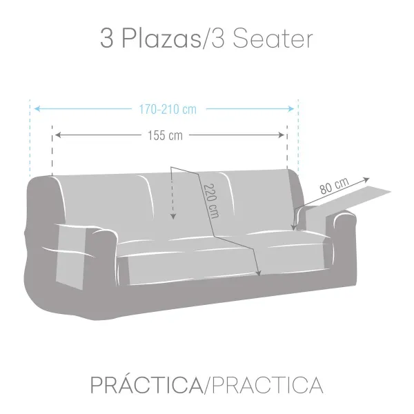 Sofa Cover Eysa AQUA Ocre 100 x 110 x 155 cm