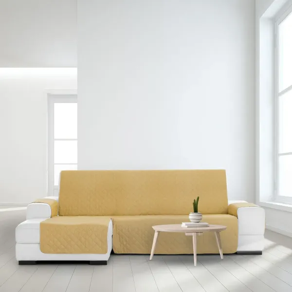 Right short arm chaise longue cover Eysa MONTBLANC Mustard 100 x 110 x 200 cm