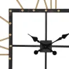 Настенное часы Чёрный Позолоченный Железо 80 x 3,5 x 80 cm