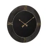 Sieninis laikrodis Juoda Auksinis Geležis Medžio MDF 80 x 2,5 x 80 cm