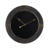 Настенное часы Чёрный Позолоченный Железо Деревянный MDF 61 x 2,5 x 61 cm