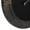 Seinäkello Musta Kullattu Rauta Puu MDF 61 x 2,5 x 61 cm