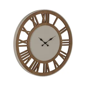 Wall Clock Natural Iron MDF Wood 68,5 x 4 x 68,5 cm