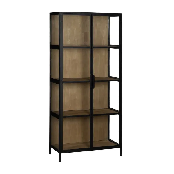 Display Stand Black Natural 80 x 38 x 180 cm