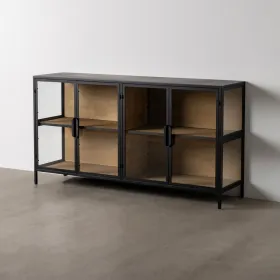 Rhythm stendas Juoda Natūralus 150 x 38 x 80 cm