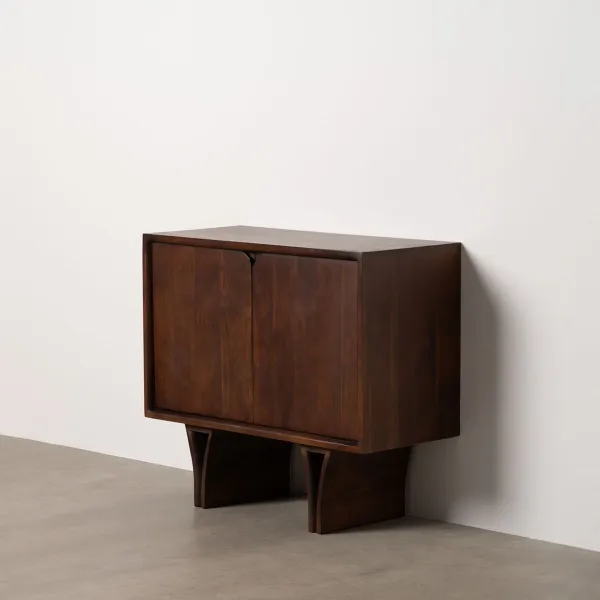 Вспомогательная мебель Коричневый древесина акации 90 x 40 x 80 cm