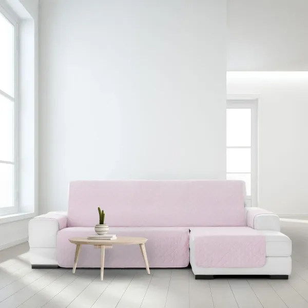 Right short arm chaise longue cover Eysa MONTBLANC Pink 100 x 110 x 290 cm