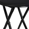 Stool Black Polyurethane PVC Iron 30 x 30 x 45 cm