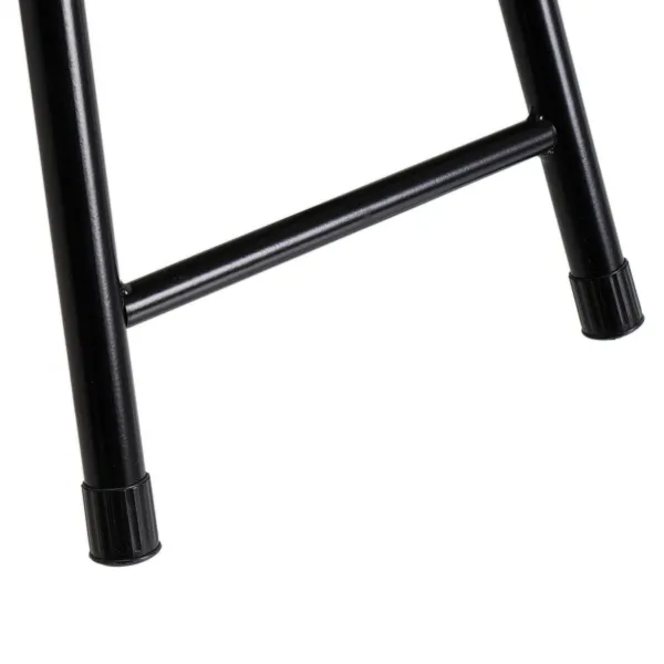 Stool Black Polyurethane PVC Iron 30 x 30 x 45 cm