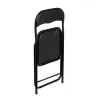 taburete Melns Poliuretāns PVC Dzelzs 30 x 30 x 45 cm