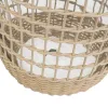 Vase Natural Glass Rattan 23 x 23 x 40 cm
