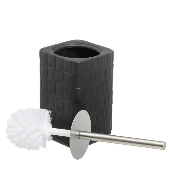 Toilet Brush Black Ceramic 11 x 11 x 33 cm