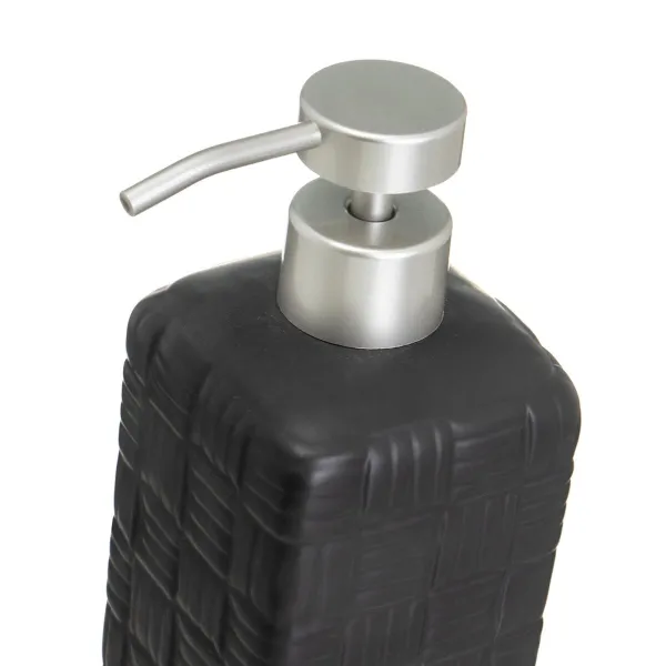 Bath Set Black Ceramic 14 x 10 x 20 cm