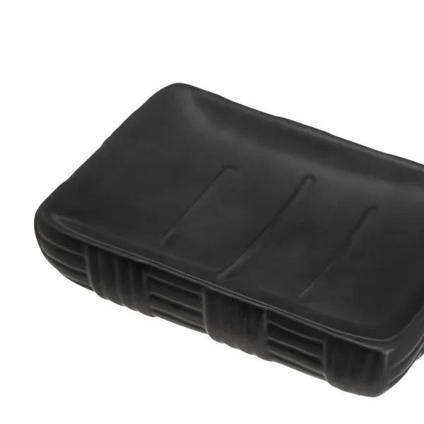 Bath Set Black Ceramic 14 x 10 x 20 cm