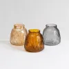 Vase Amber Glass 15 x 15 x 15 cm