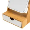 Palielināmais Spogulis Balts Dabisks Bambuss Stikls polistirols 16 x 10 x 24 cm