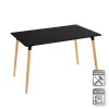 Table Black Natural 120 x 80 x 75 cm