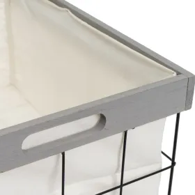 Корзина для белья Серый полиэстер Железо Деревянный MDF 800 ml 2 L 3 L 6 L 1,2 L 42 x 31 x 54 cm