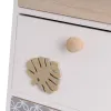 Шкатулка LEAVES Белый Серый Натуральный Деревянный MDF 17 x 11 x 31 cm
