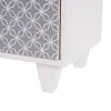 Jewelry box LEAVES White Grey Natural MDF Wood 17 x 11 x 31 cm