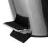 Мусорное ведро с педалью Чёрный Серебристый 12 L