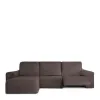 Right short arm chaise longue cover Eysa ROC Brown 120 x 120 x 360 cm