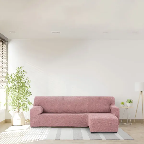 Right short arm chaise longue cover Eysa THOR Pink 110 x 110 x 310 cm