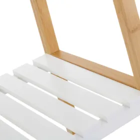 Bathroom Shelves White Natural 35 x 35 x 138 cm