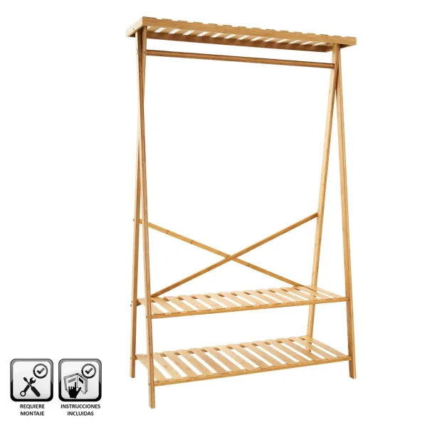 Naulakko Luonnollinen Bambu 100 x 43 x 160 cm