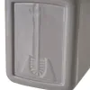 Toilet Brush Grey Ceramic 11 x 11 x 30 cm